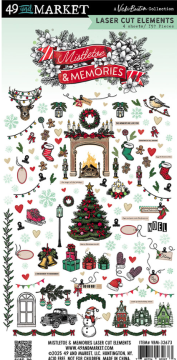 Mistletoe and Memories Laser Cuts, 157 Pieces